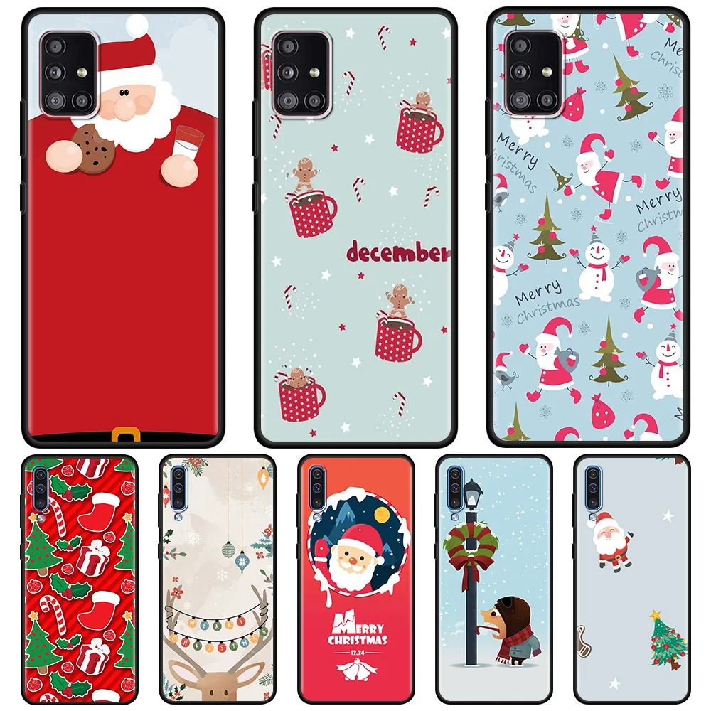 

Christmas New Year Case For Samsung Galaxy A51 A12 A52 A21s A71 A32 A31 A02s A72 A11 A41 A22 A51 A42 Soft Phone Cover Bag