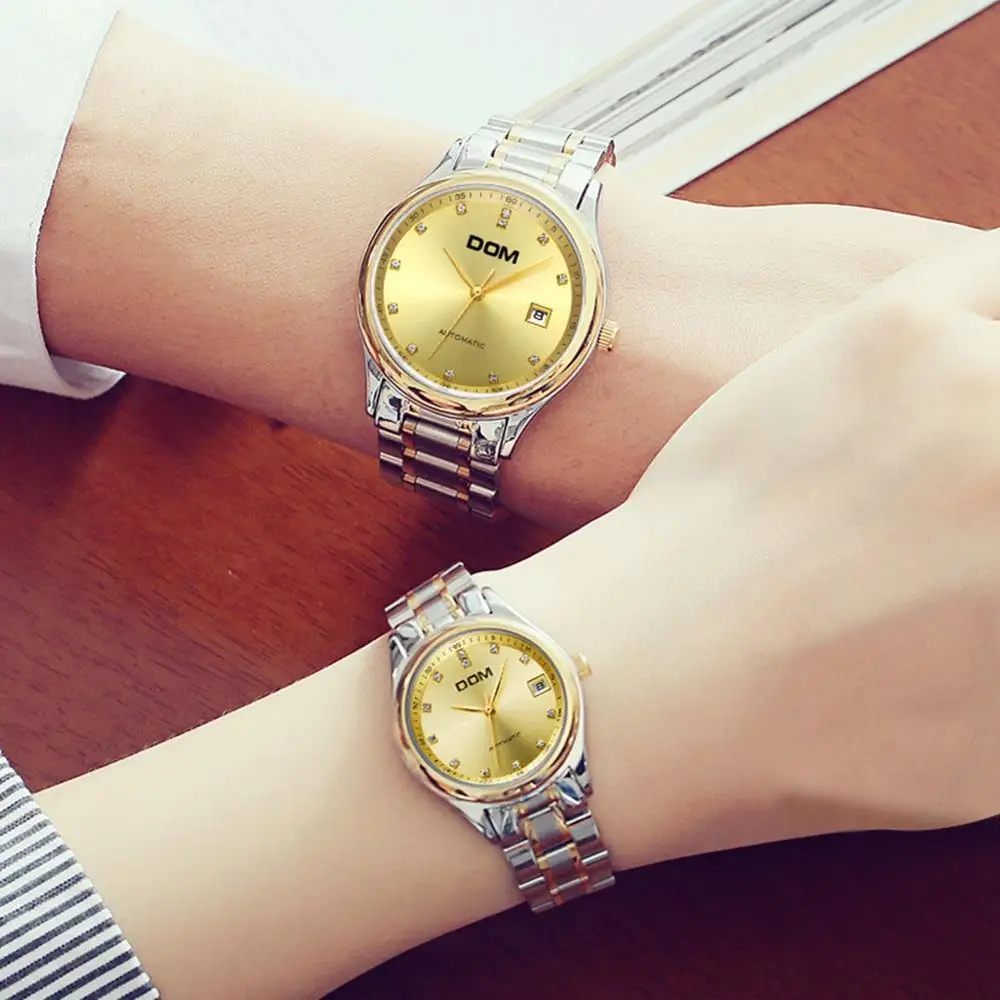 DOM 2018 Мужские механические часы топовый бренд Роскошные водонепроницаемые