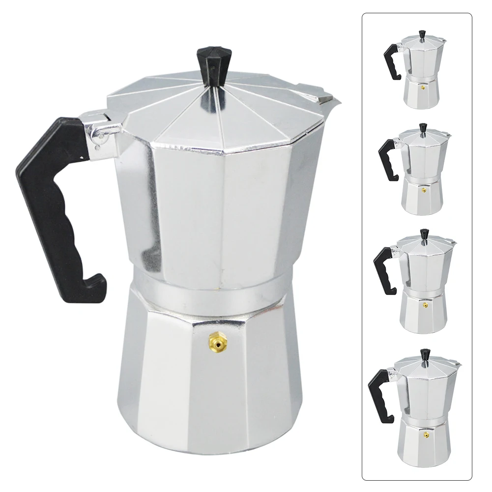 

Aluminum 1/3/6/9/12 Cup Latte Mocha Coffee Pot Stove Top Maker Tool Easy Clean for Home Office Coffee & Tea Tools