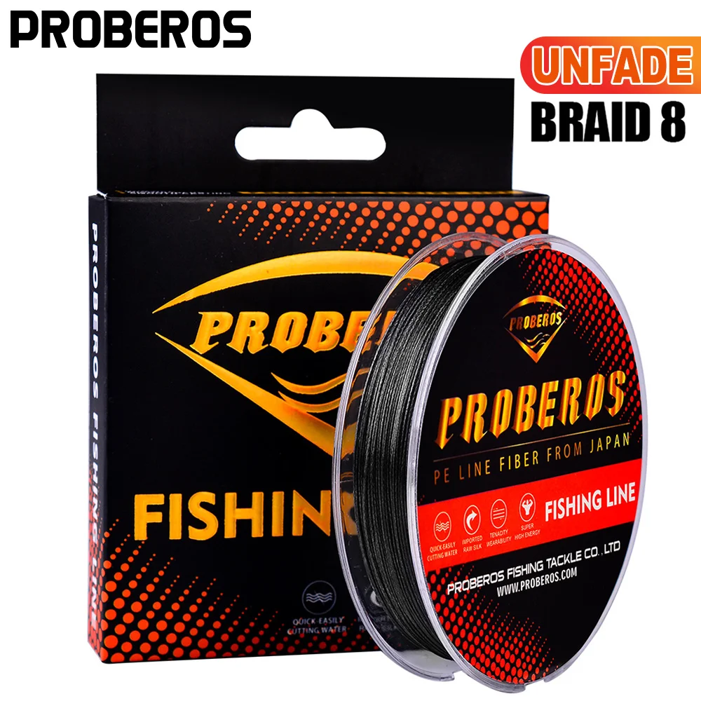 

Леска рыболовная PROBEROS, 8 нитей, 100 м, 6-100 анг. Фунт.