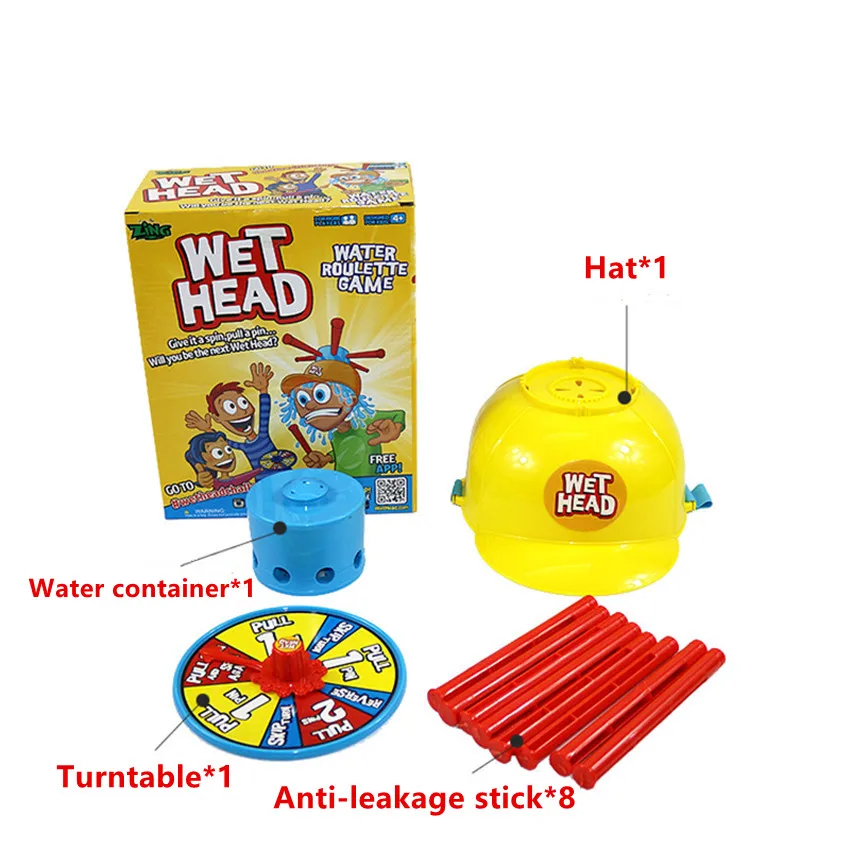1 шт. головной убор для мокрой головы водная игра забавная рулетка вечеринка игры