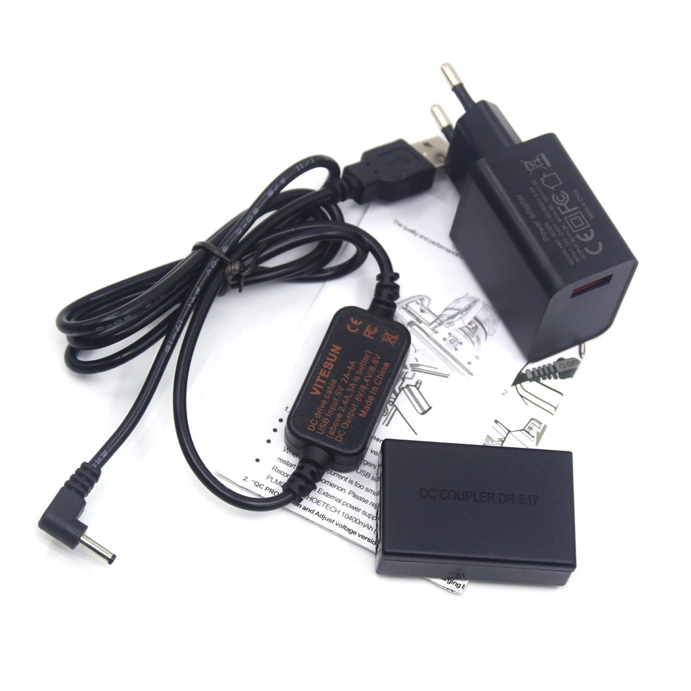 USB кабель адаптер для внешнего аккумулятора с быстрой зарядкой|battery coupler|canon dc