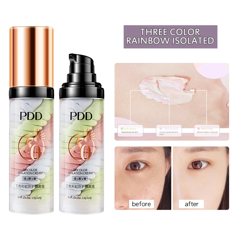 

Three-color Bird Feces Isolation Cream Concealer Primer Oil Control Moisturize Not Greasy Makeup Primer Face Foundation TSLM1