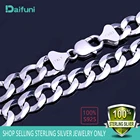 Daifuni 2021 100% реальные S925 стерлингового серебра Для мужчин ювелирные изделия 8 мм Ширина Для мужчин s Цепочки и ожерелья подарок панцирного плетения Цепочки и ожерелья мужчины и женщины ювелирные изделия