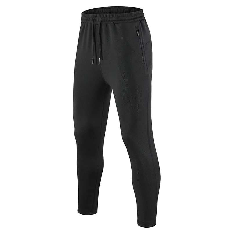 black pant Мужские спортивные штаны для бега, для фитнеса, бегунов, на молнии, с карманами, штаны для тренировок, эластичные леггинсы, штаны для бега, спортзала, велоспорта - Цвет: black pant