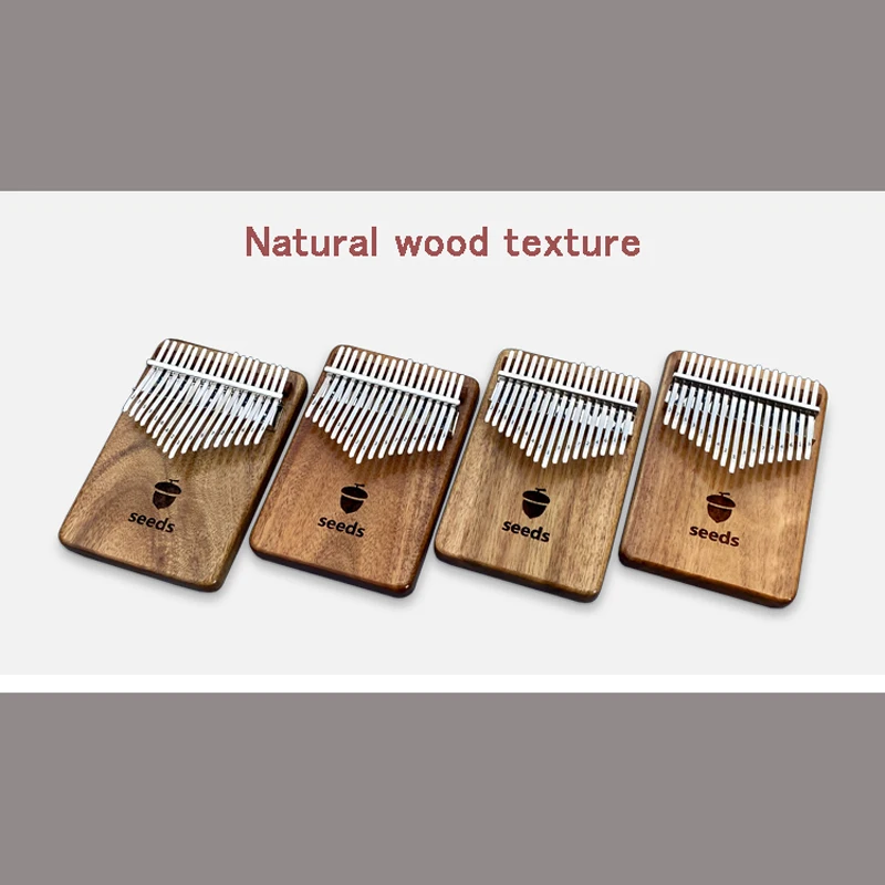 Семена металлического моста калимба 17 клавиш плоская доска деревянная