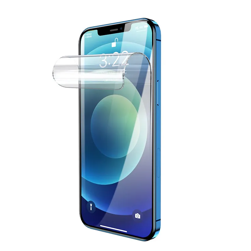 Гидрогелевая пленка 300D для iPhone полное покрытие 11 12 Pro MAX Mini защита экрана Apple 7 8 Plus X