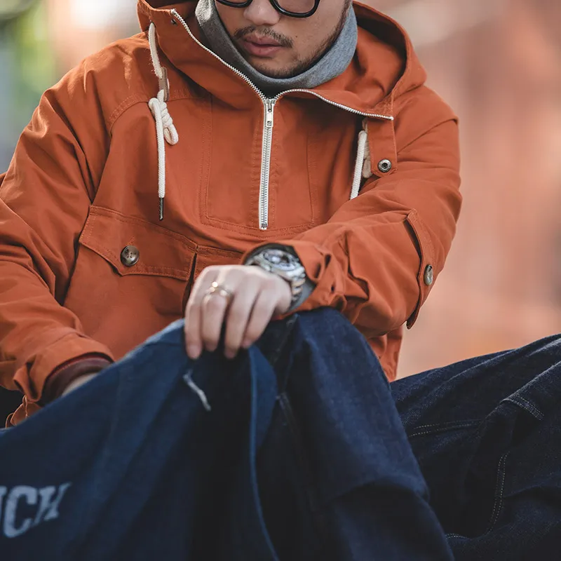 Мужской пуловер с капюшоном и карманами в стиле милитари Maden Рабочие куртки