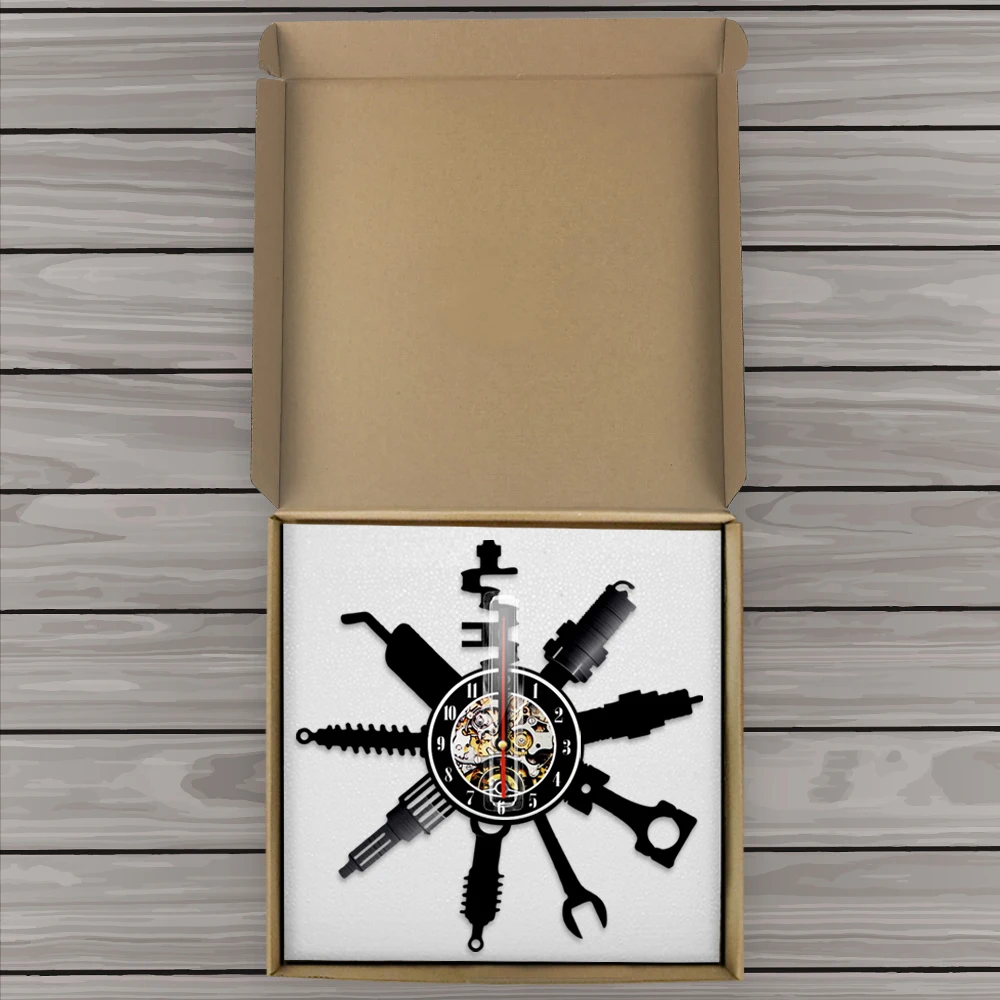 Автомобильные инструменты виниловые настенные часы винтажные 3D ручной работы