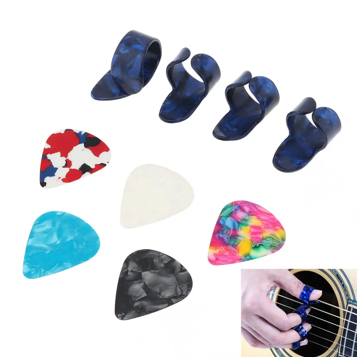 Набор слайдов для гитары 15 шт./лот слайды из нержавеющей стали целлулоидные