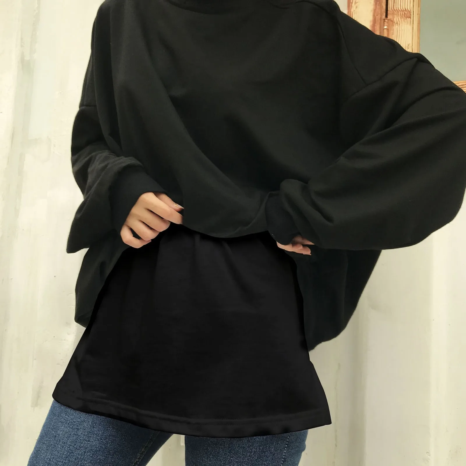 Женская короткая юбка на пуговицах регулируемая Нижняя юбка-обманка разных