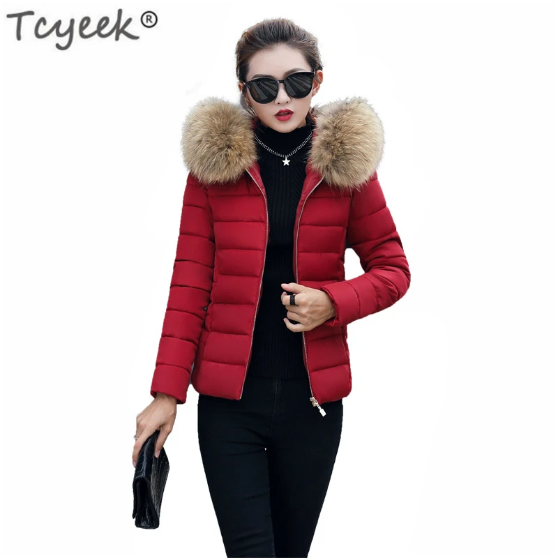 Tcyeek размера плюс 4XL 5XL 6XL куртка-парка зимняя куртка для женщин с большим меховым
