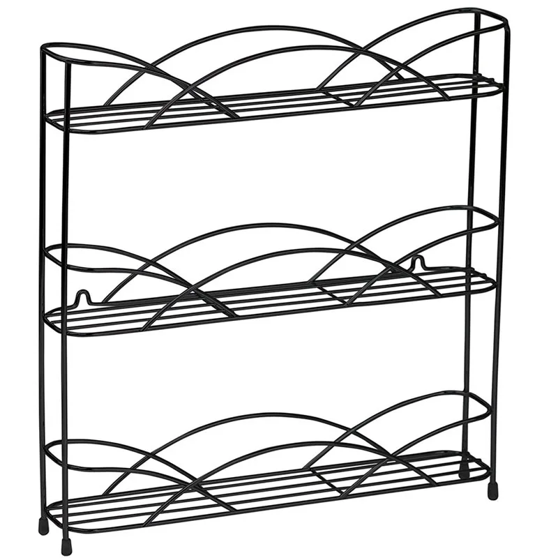 Стойка-органайзер для специй кухонный стеллаж 3 уровня настенное крепление | Дом