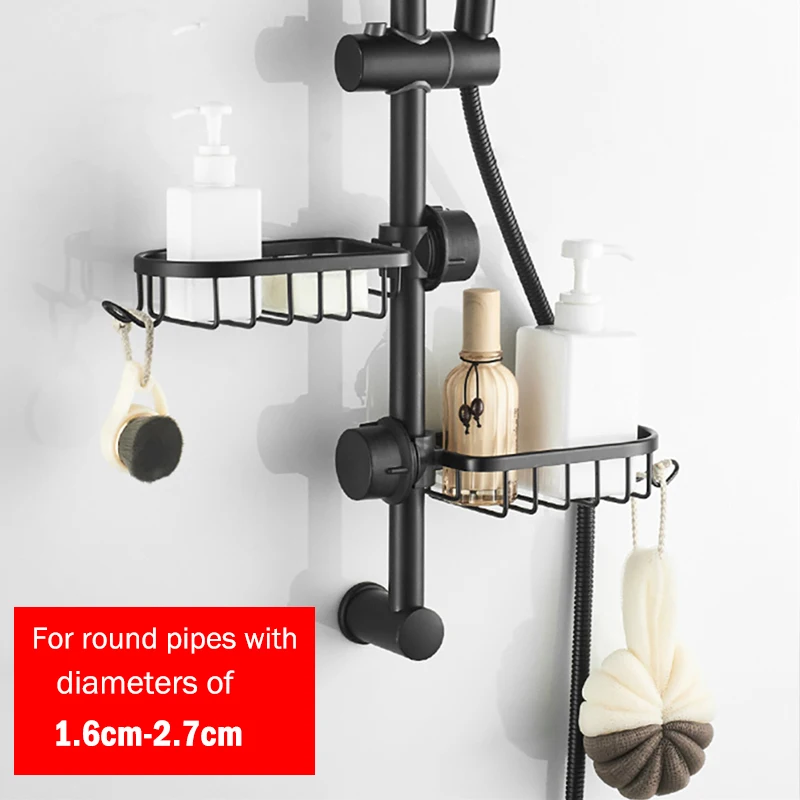 

Регулируемые полки для ванной комнаты с крючком, смеситель для душевой кабины, держатель для хранения мыла, подставка для хранения шампуня, ...