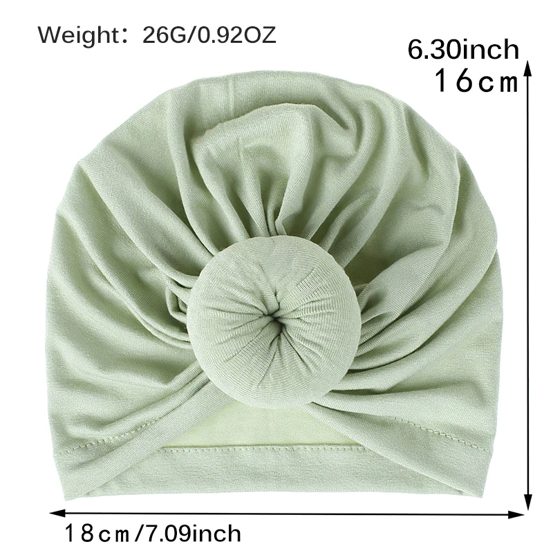 

Baby Turban Cotton Baby Beanie Hat Baby Solid Color Cap Donut Bandana Hat Baby Breathable Hat Kid'S Solid Color Hooded Turban