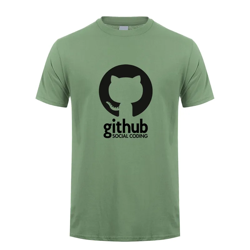 Футболка Github мужская летняя с коротким рукавом хлопковая программируемая