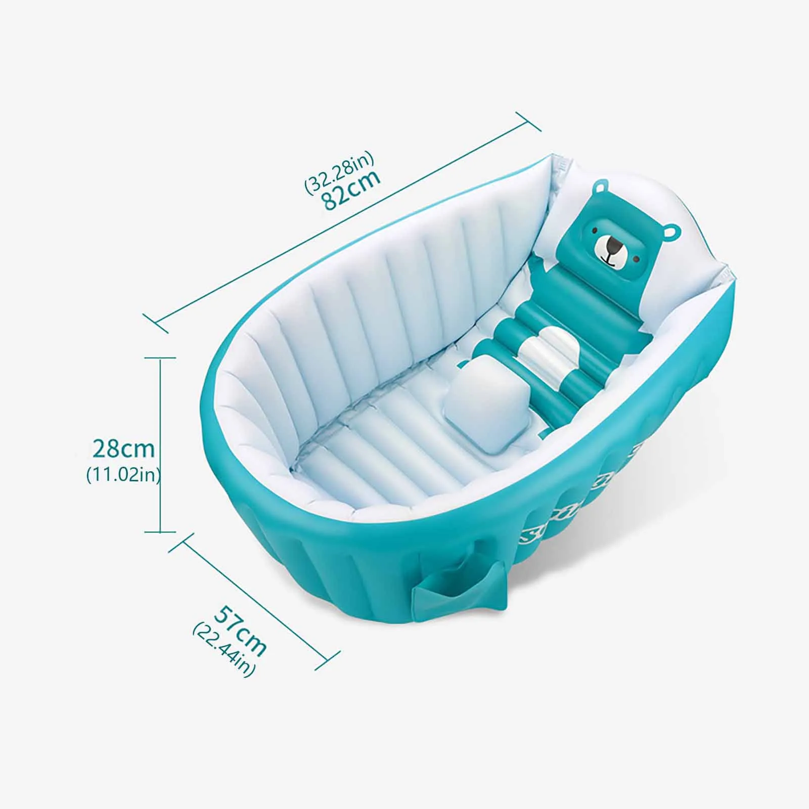 

Baby Inflatable Bathtub with Air Pump Portable Travel Toddler Bathing Tub Kids Foldable Shower Tub for Girl and Boy Mini AirPool