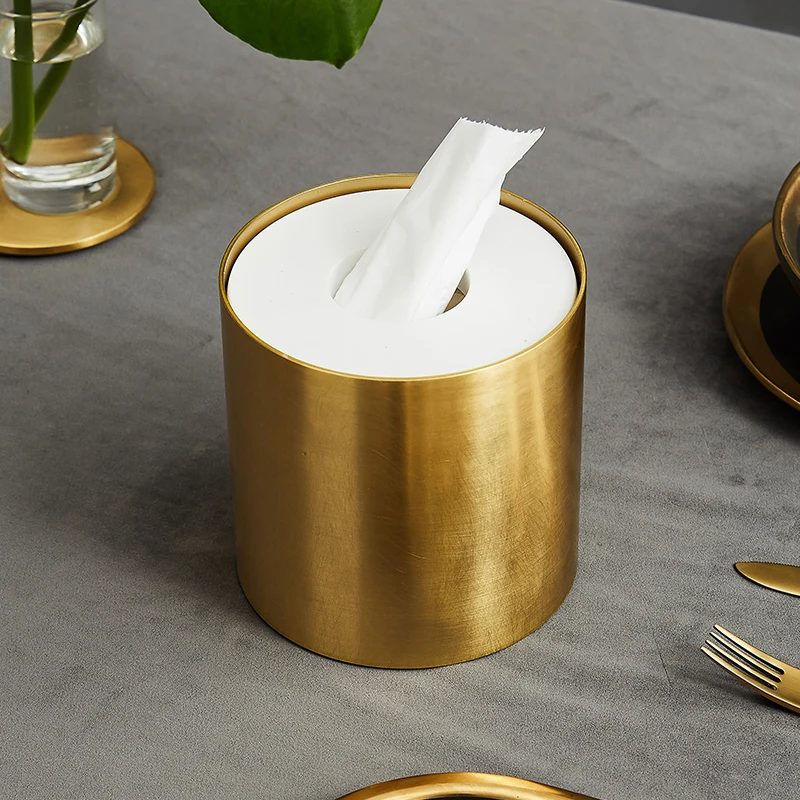 Золотой Латунный и Мраморный чехол для салфеток в скандинавском стиле рулонной