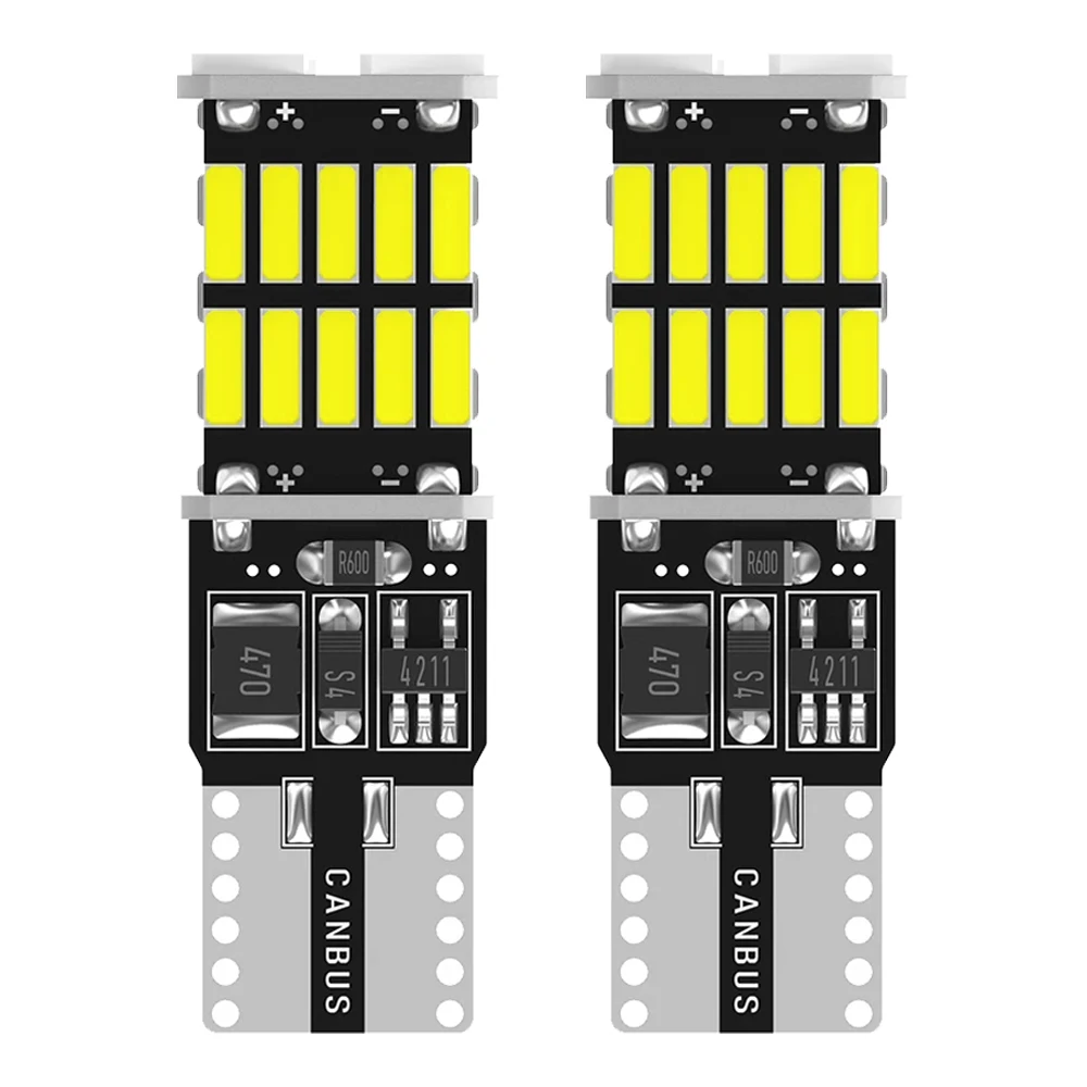 2 шт. автомобиль T10 Led Canbus 6000K белый W5W 194 4014 26Led лампы DRL поворотные парковочные
