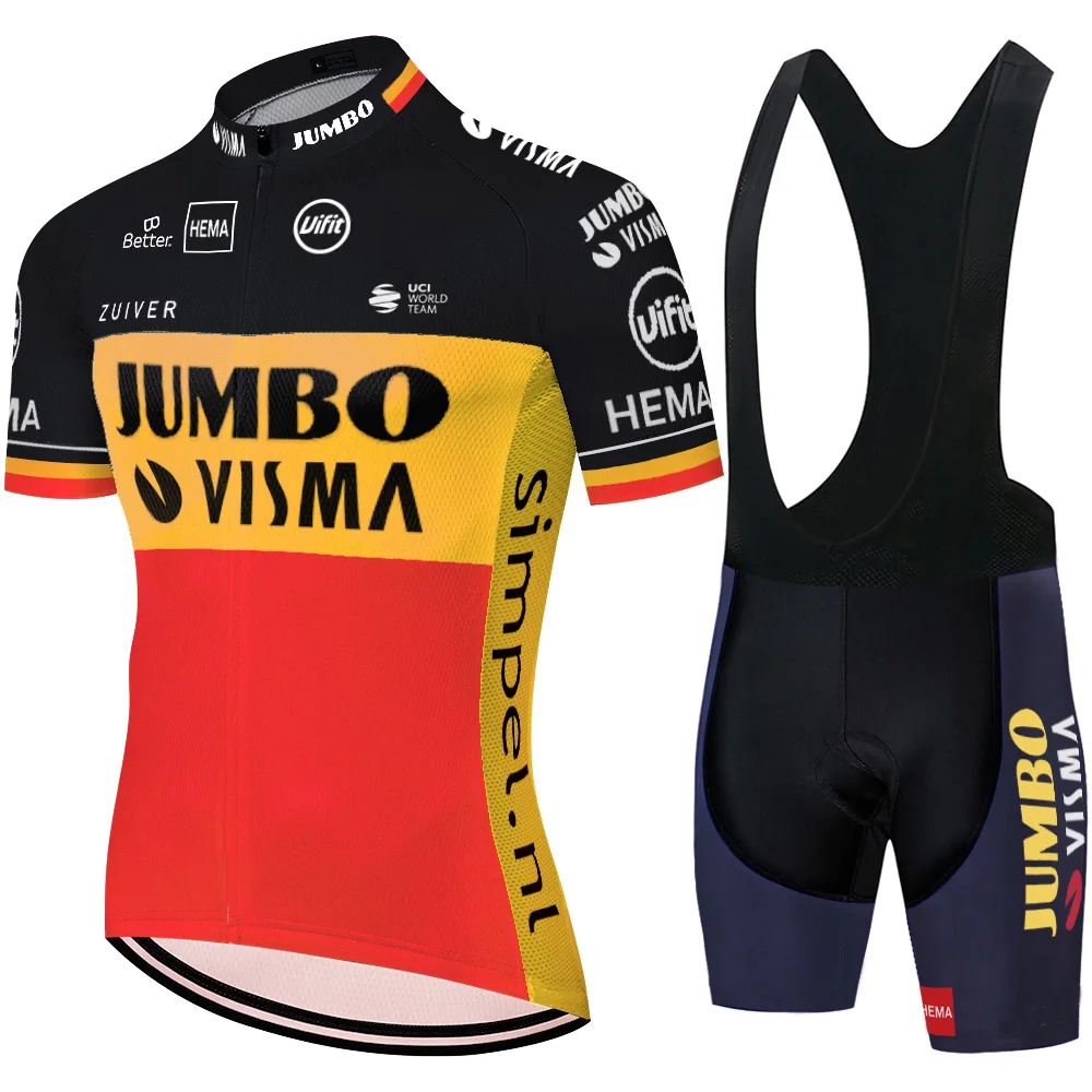 Новинка 2021 Джерси JUMBO VISMA для велоспорта летняя одежда чемпиона на горном
