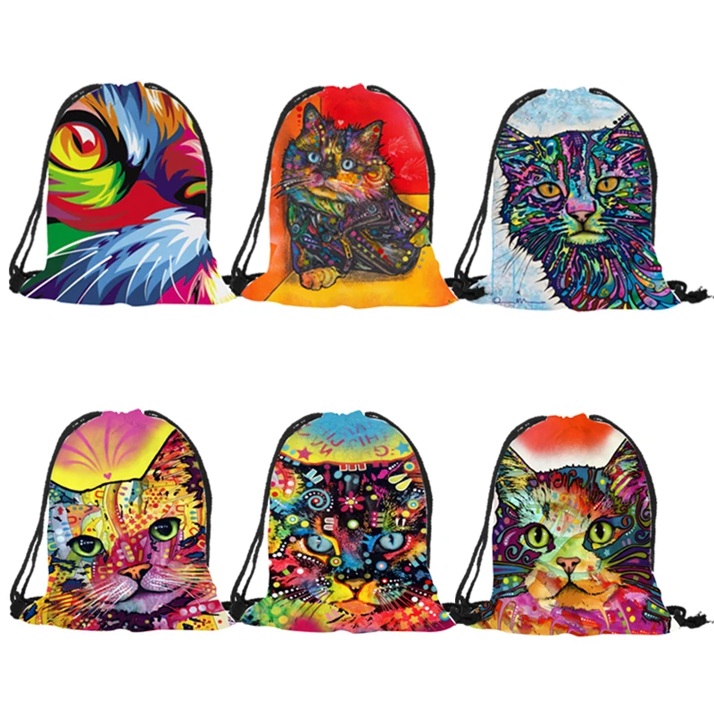 Новейшие сумки на плечо с рисунком масляной живописи рюкзаки из полиэстера