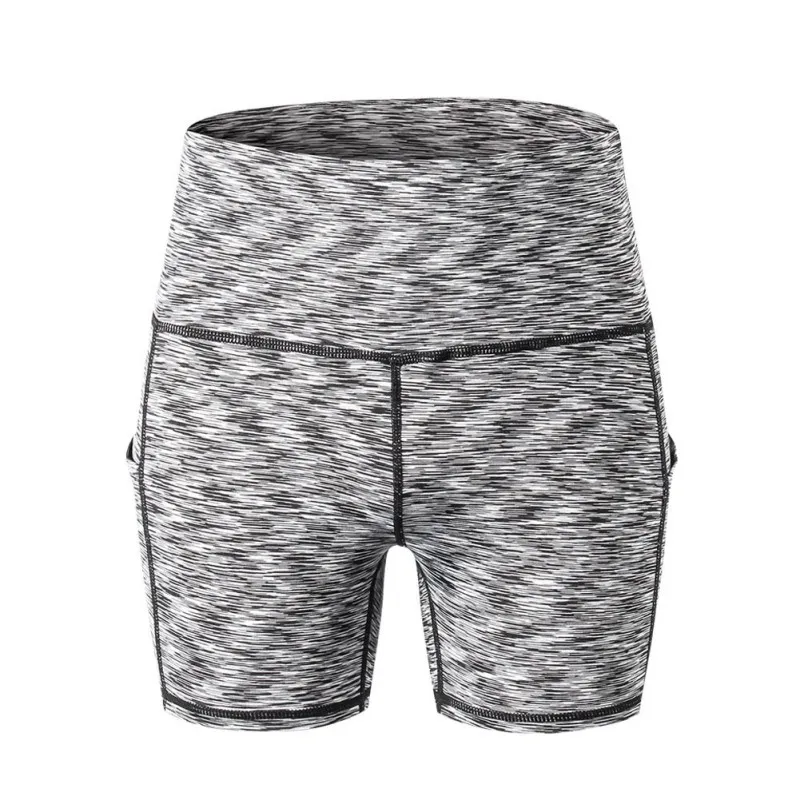 Женские спортивные быстросохнущие шорты для йоги с высокой талией и косым