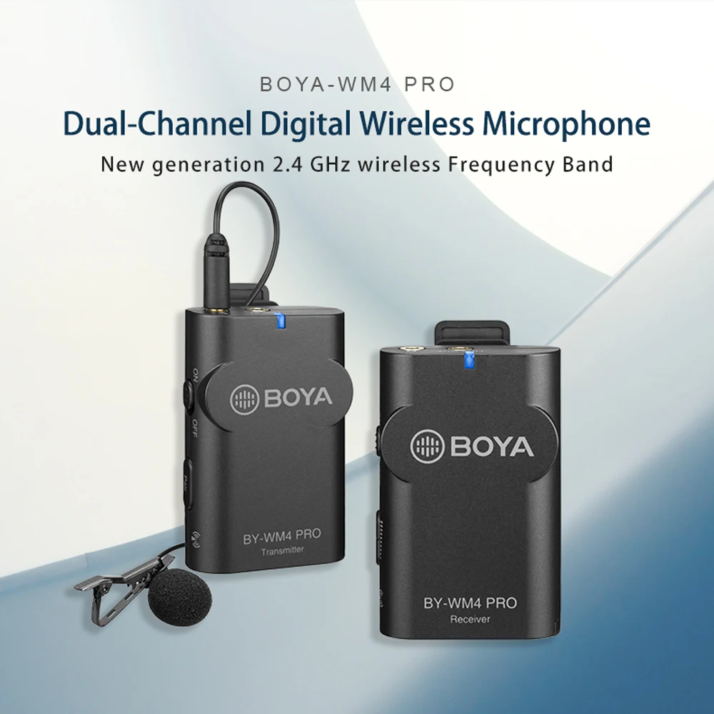 Беспроводной микрофон BOYA BY WM4 Pro K2 петличный для цифровой зеркальной камеры