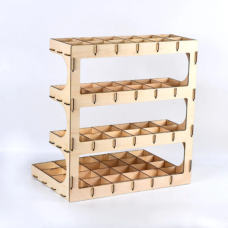 Деревянная стойка для краски стенд пигмент Органайзер держатель чернил стеллаж