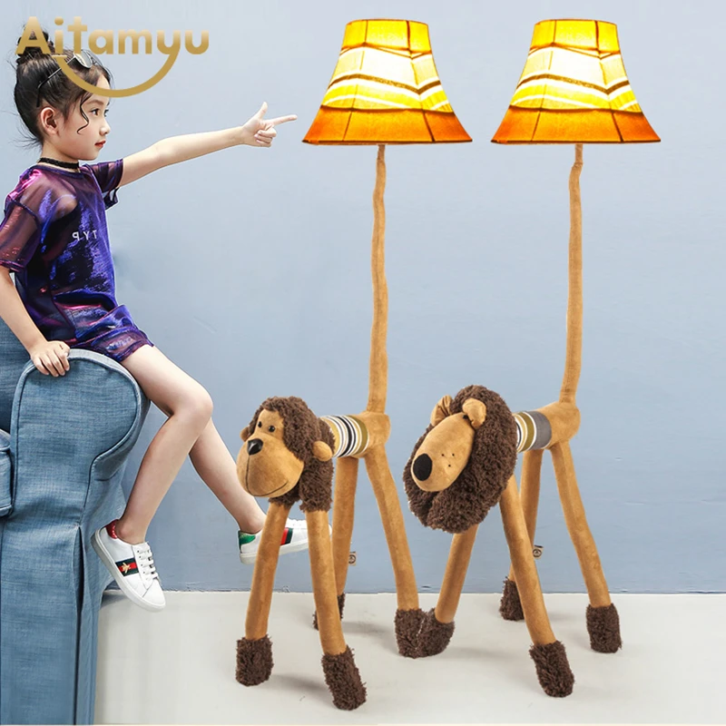Christmas gift Kids Lamp Creative Childrens Bedroom Lighting Animal Toy Cartoon Floor lamps for living room | Лампы и освещение