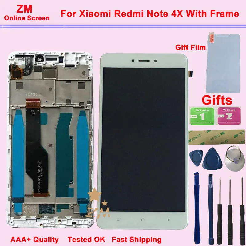 RYKKZ AAA качественный ЖК дисплей для Xiaomi Redmi Note 4X экран 4 глобальная версия LCD только