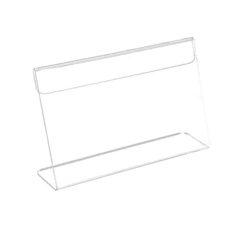 

13x9cm 20pcs Acrylic Transparent Display Stand Desk Sign Label Frame Price Tag Display Business Card Holders acrylic holder