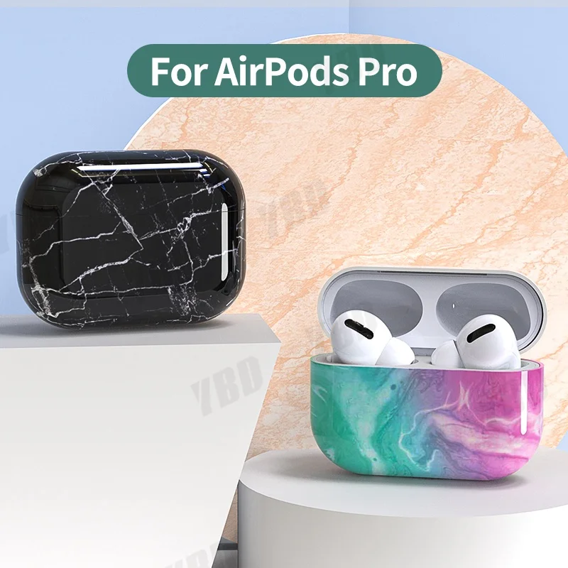 YBD роскошный чехол с мраморным рисунком для AirPods Pro цветной Apple Airpods Air Pods 3 Coque Funda