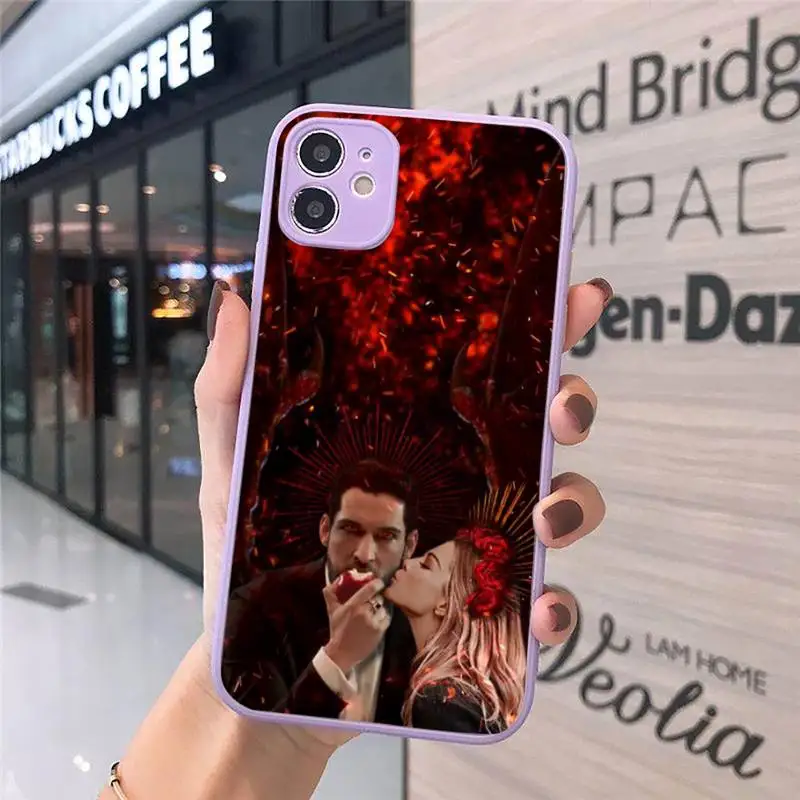 

Movie Lucifer Poster TV Series star Phone Case Matte Transparent for iPhone 7 8 11 12 s mini pro X XS XR MAX Plus cover funda