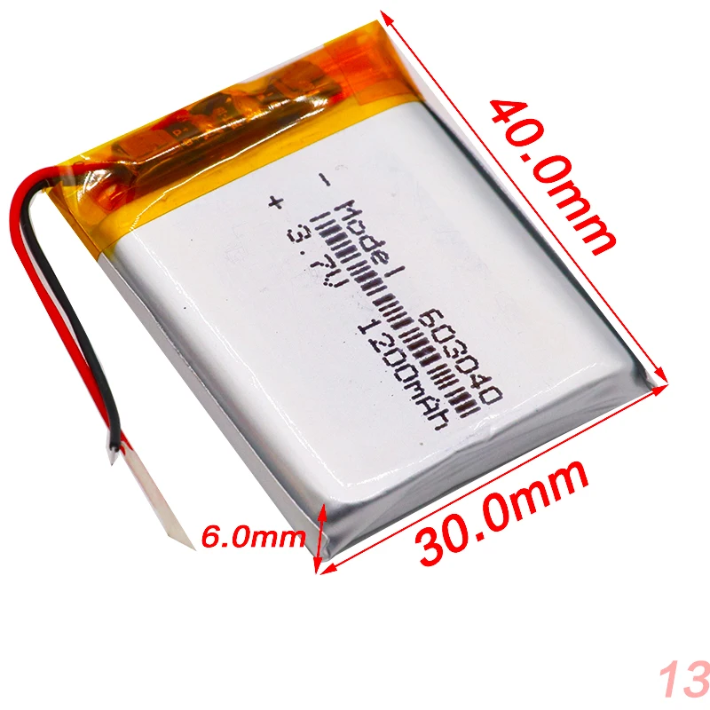 3 7 V литиевая полимерная аккумуляторная батарея 1200mAh 063040 GPS навигатор MP3 Bluetooth