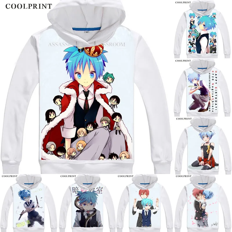 Ansatsu Kyoushitsu Shiota Nagisa Akabane Karma Аниме Косплей пользовательский пуловер свитшот с