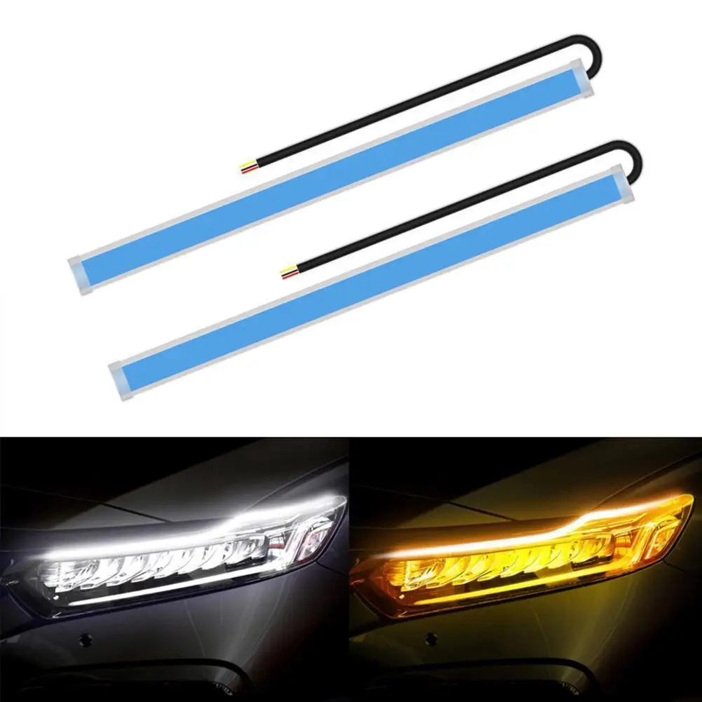 

Автомобильные дневные ходовые огни, светодиодные дневные ходовые огни, гибкая водонепроницаемая полоса, автомобильный сигнал поворота, же...