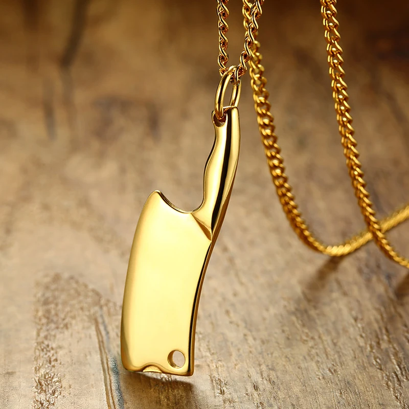 Мини Лезвие шеф-повара кухонный нож кулон ожерелье для мужчин женщин нержавеющая