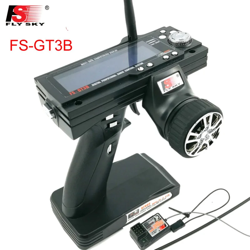 Фото Flysky FS-GT3B 2 4G 3CH радиомодель пульт дистанционного управления ЖК-передатчик и