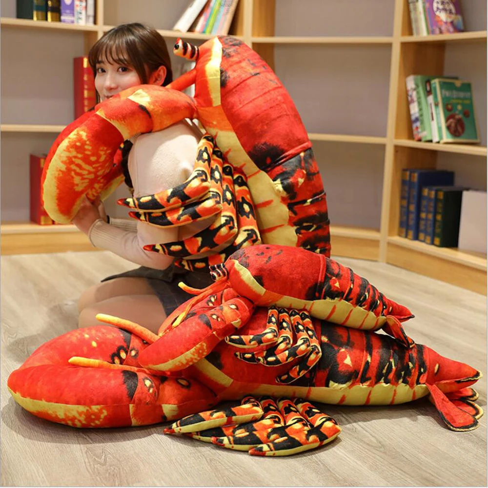 

Creative Lobster Pillow Children Plush Toy Sea Animal Hoax Props Kids Stuffed Birthday Gift