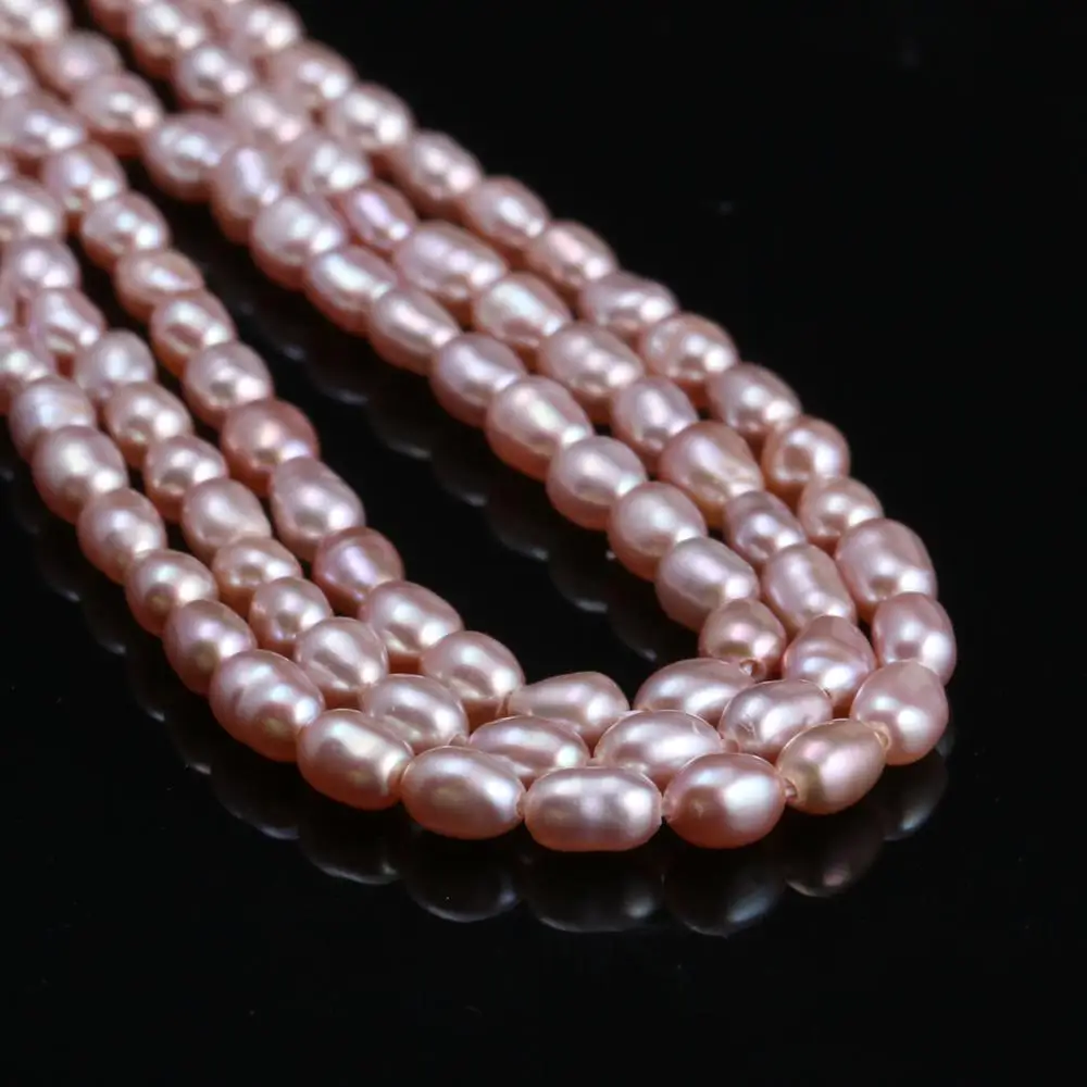 

New natural freshwater pearl white and pink irregular pearl beads used for jewelry making DIY bracelet necklace Size 4-5mm
