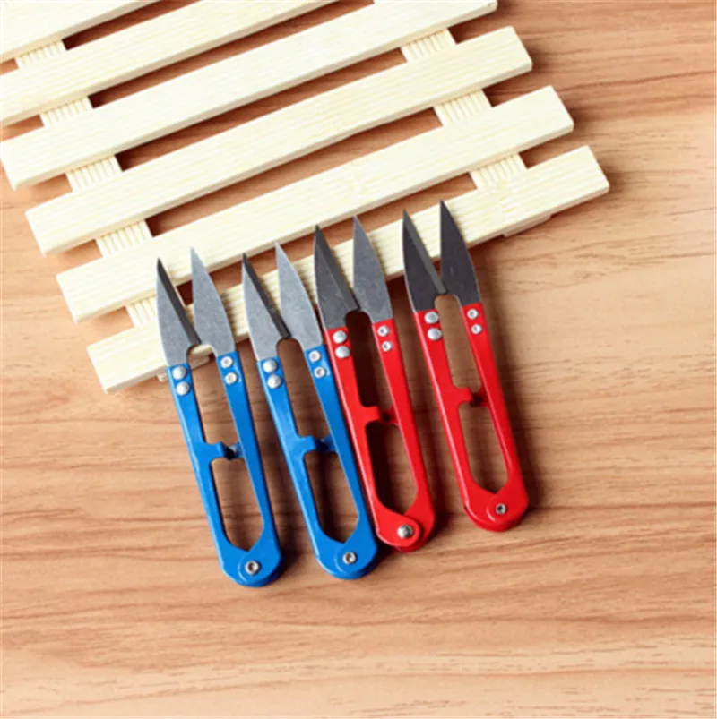 1 шт Многоцветный обрезки швейные ножницы-кусачки U Форма кусачки пряжа