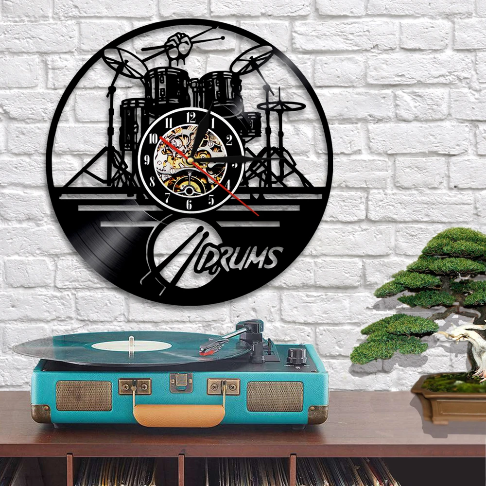 Набор цилиндров с виниловой пластиной настенные часы креативные музыкальные