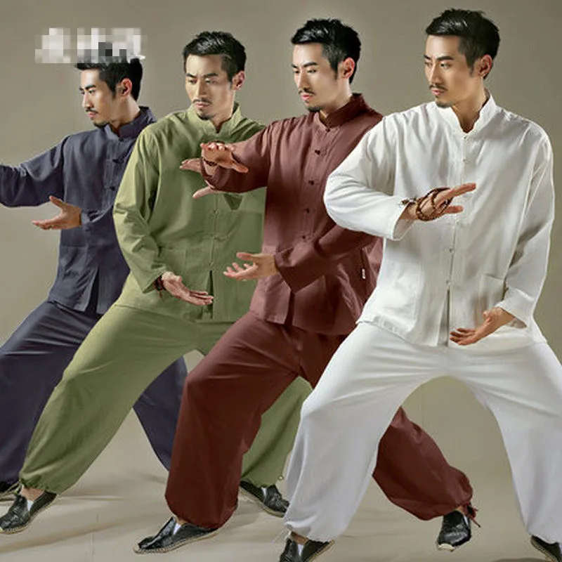 Хлопковая и льняная одежда для йоги новая здоровья zen tai chi Мужская занятий