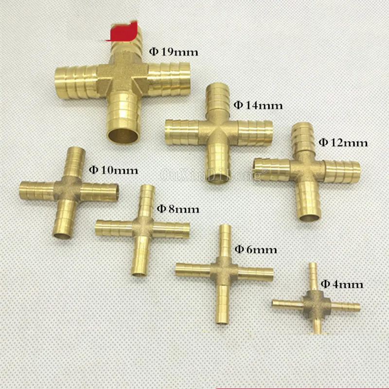 10PCS + way Brass Barb Pipe Fitting 4 Way Connector For 4mm 6mm 8mm 10mm 12mm 14mm 16mm Hose Copper Pagoda Tube Fittings JF1997
10PCS + way Brass Barb Pipe Fitting 4 Way Connector For 4mm 6mm 8mm 10mm 12mm 14mm 16mm Hose Copper Pagoda Tube Fittings JF1997