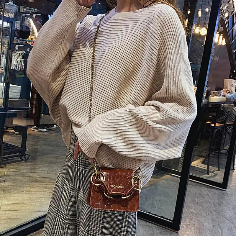 Каменный узор мини сумки через плечо для женщин качество PU кожа Дамская цепь