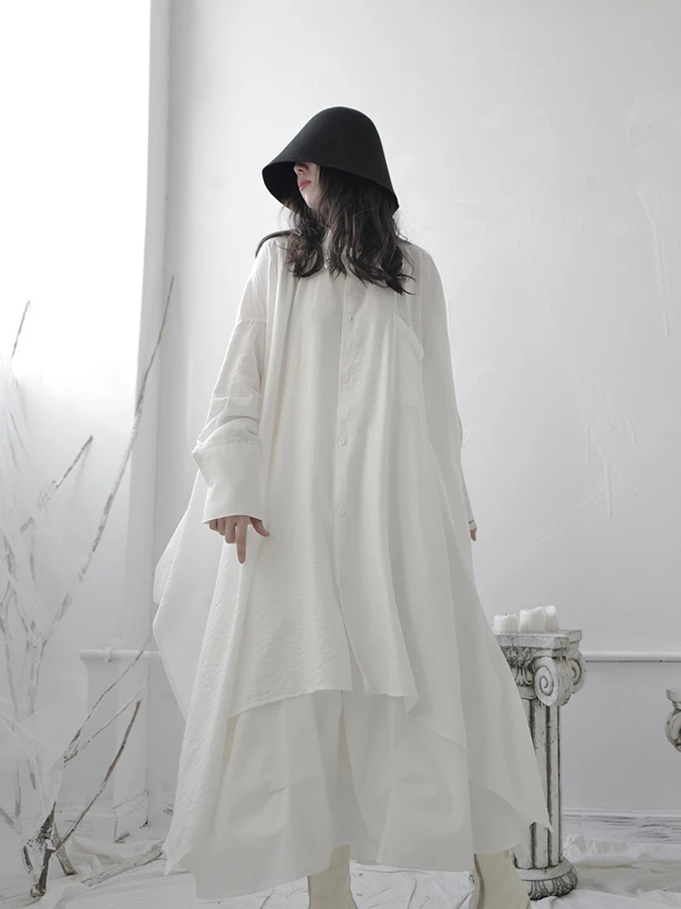 Yamamoto летнее платье свободное мешковатое неправильный дизайн Ниша японский стиль