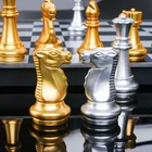 Шахматная доска, 32 шт., золотые и серебряные складные магнитные шахматы, набор высококачественных шахматных игр, средневековые шахматы, дорожные наборы, портативные