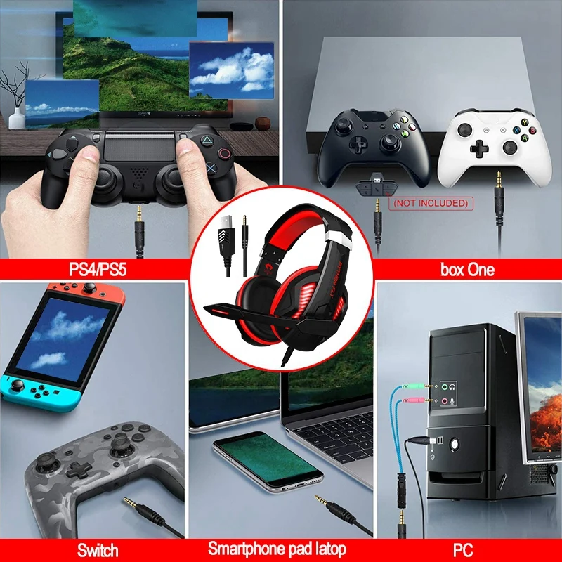 Игровая гарнитура PYTHON FLY G2000 Mix портативная басовая шумовая для игр просмотра