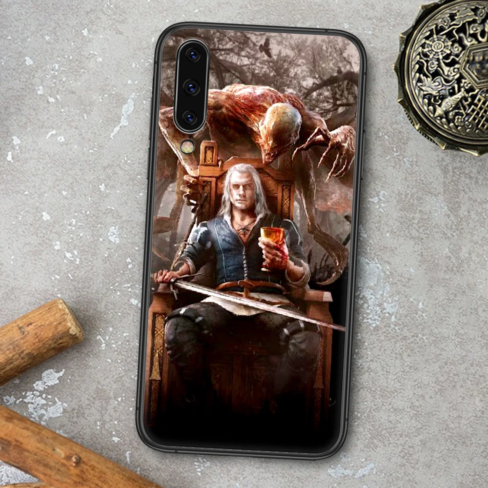 

Game-witchers Phone Case For Samsung Galaxy A 3 5 7 8 10 20 20E 21S 30 30S 40 50 51 70 71 black Shell Tpu Back Painting Hoesjes