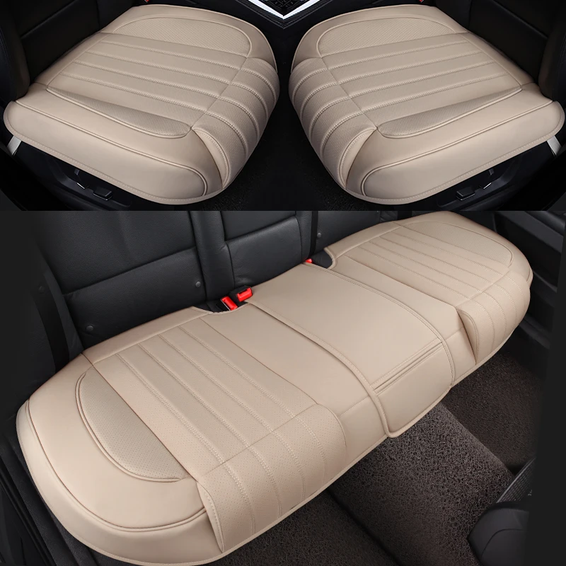 

3D PU Leather Car Seat Covers Auto Seat Cushion Mat Breathable Car Front Rear Back Seat Cover Universal Car Accessories